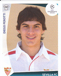 Diego Perotti Sevilla FC samolepka UEFA Champions League 2009/10 #427